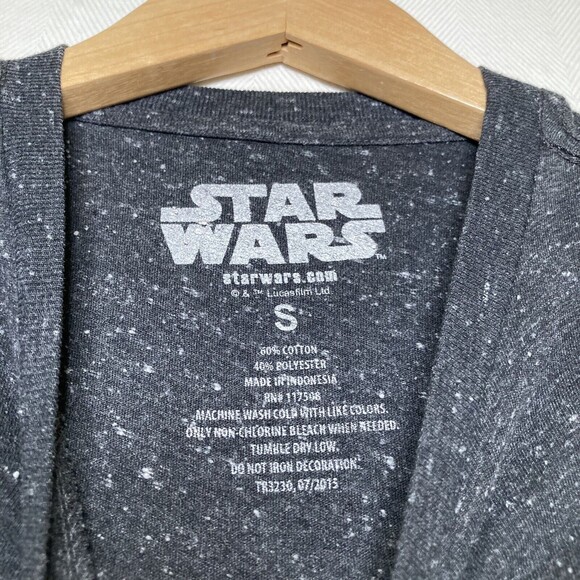 STAR WARS Kids T-Shirt May the Force be With You Gray Boys Tee Shirt Size Small - Picture 7 of 7